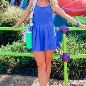 NEW Gilly Hicks Active Pleated Dress Cobalt Blue Size XL NWT